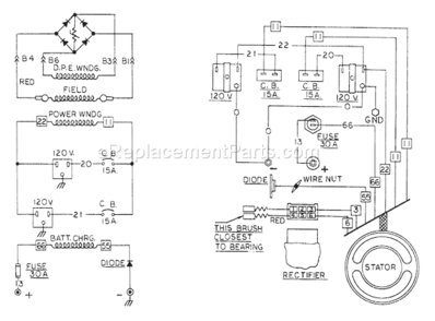 Page D Diagram and Parts List for 8719-0  Briggs and Stratton Generator